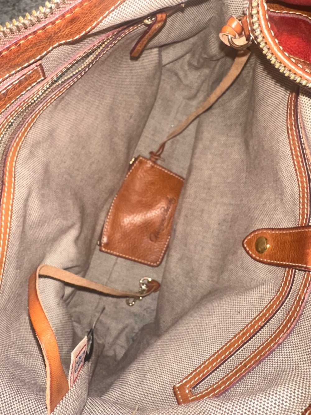 Vintage Dooney & Bourke Suede and Leather Shoulder Bag - Picture 3 of 3